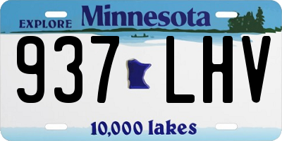 MN license plate 937LHV
