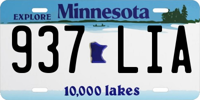 MN license plate 937LIA