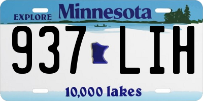 MN license plate 937LIH