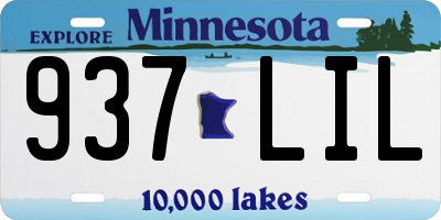 MN license plate 937LIL