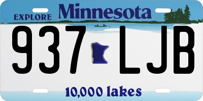 MN license plate 937LJB
