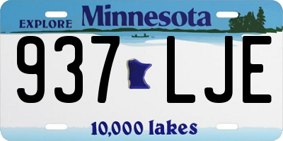 MN license plate 937LJE