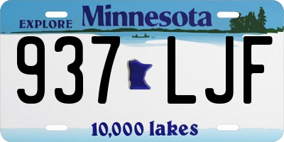 MN license plate 937LJF