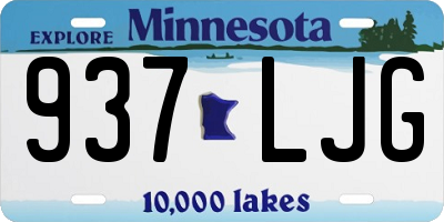 MN license plate 937LJG