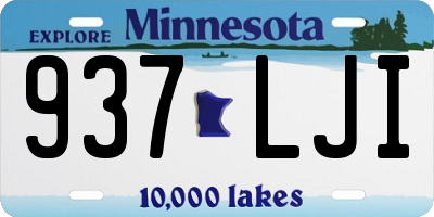 MN license plate 937LJI