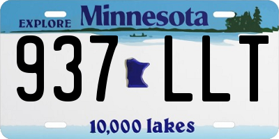 MN license plate 937LLT