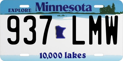 MN license plate 937LMW
