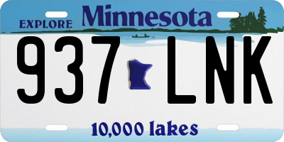 MN license plate 937LNK