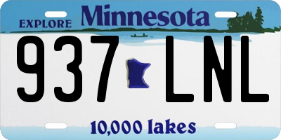 MN license plate 937LNL