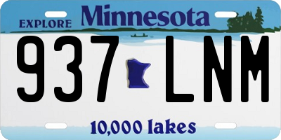MN license plate 937LNM