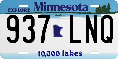 MN license plate 937LNQ