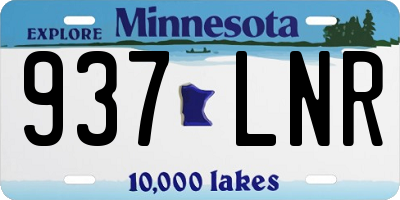 MN license plate 937LNR