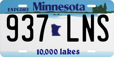 MN license plate 937LNS