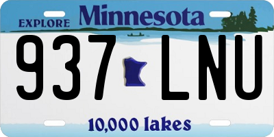 MN license plate 937LNU