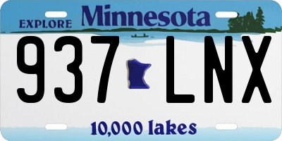 MN license plate 937LNX