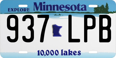 MN license plate 937LPB