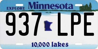 MN license plate 937LPE