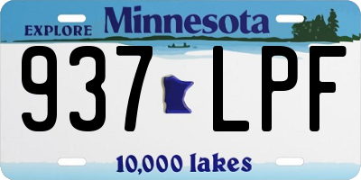 MN license plate 937LPF