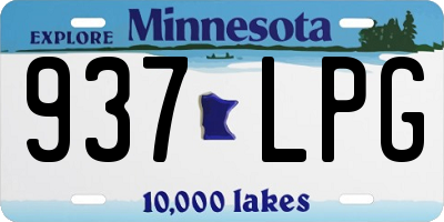 MN license plate 937LPG