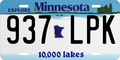 MN license plate 937LPK