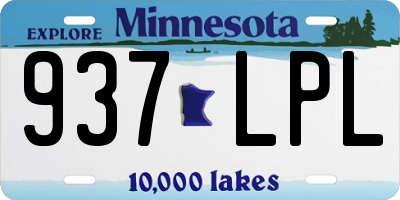 MN license plate 937LPL
