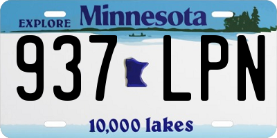 MN license plate 937LPN
