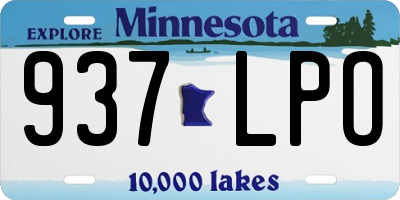 MN license plate 937LPO