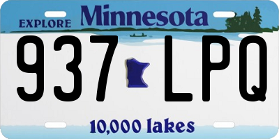 MN license plate 937LPQ