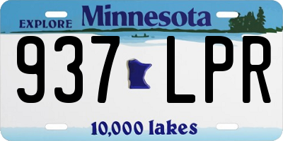 MN license plate 937LPR