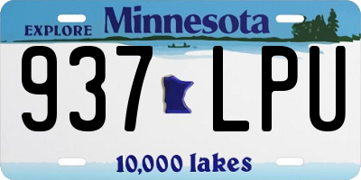 MN license plate 937LPU