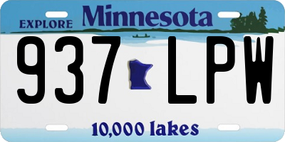 MN license plate 937LPW