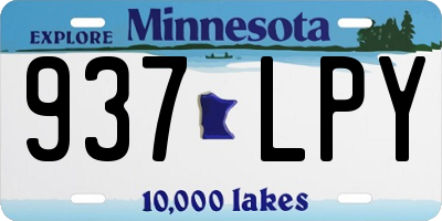MN license plate 937LPY