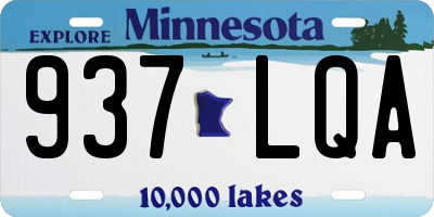 MN license plate 937LQA