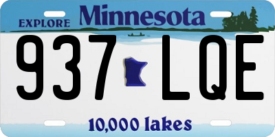 MN license plate 937LQE