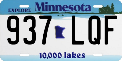 MN license plate 937LQF