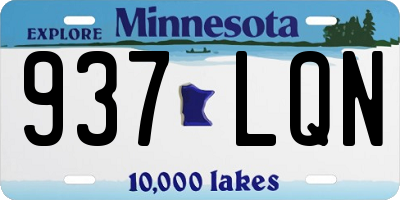 MN license plate 937LQN