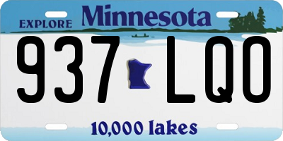 MN license plate 937LQO