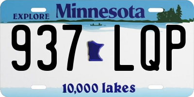 MN license plate 937LQP