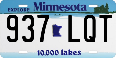 MN license plate 937LQT