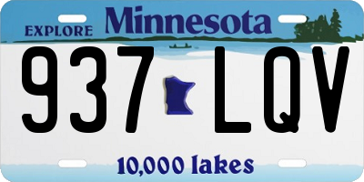 MN license plate 937LQV