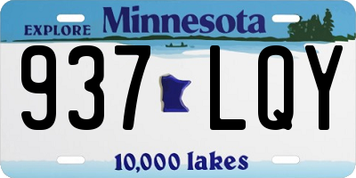 MN license plate 937LQY