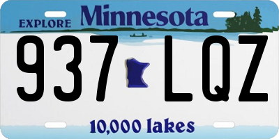 MN license plate 937LQZ