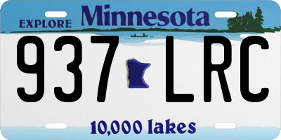 MN license plate 937LRC