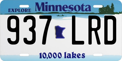 MN license plate 937LRD