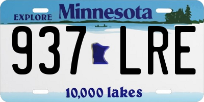 MN license plate 937LRE