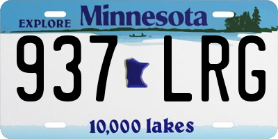 MN license plate 937LRG