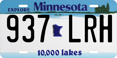 MN license plate 937LRH