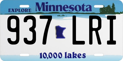 MN license plate 937LRI