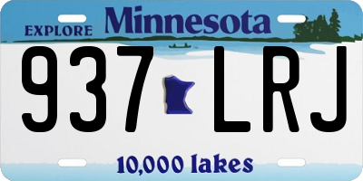 MN license plate 937LRJ