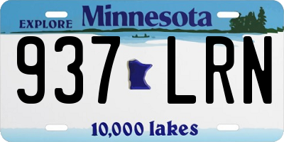 MN license plate 937LRN